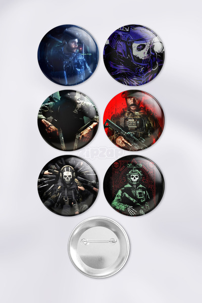 ZipZap Call of Duty Video Oyun Bilgisayar Oyunu Çanta Süsü Rozet İğneli Buton...