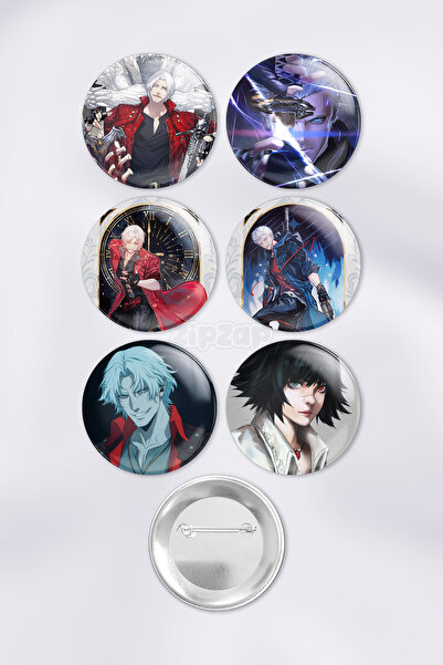 ZipZap Devil May Cry Video Oyun Bilgisayar Oyunu Çanta Süsü Rozet İğneli Buto...