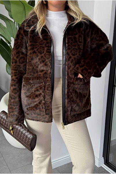 MEECY Leopard Pattern Zr Model Jacket