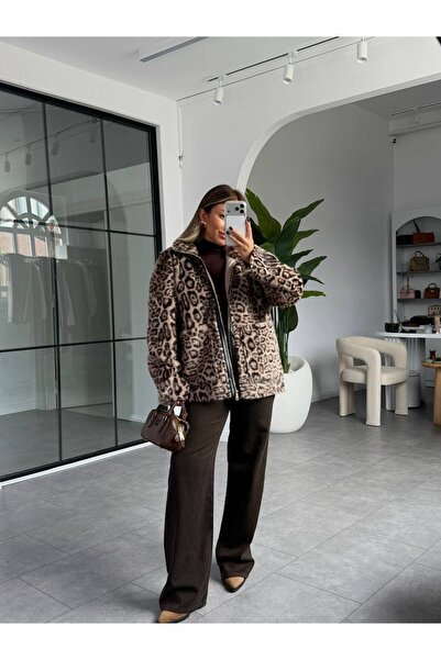 MEECY Μπουφάν με σχέδιο λεοπάρδαλης ZR