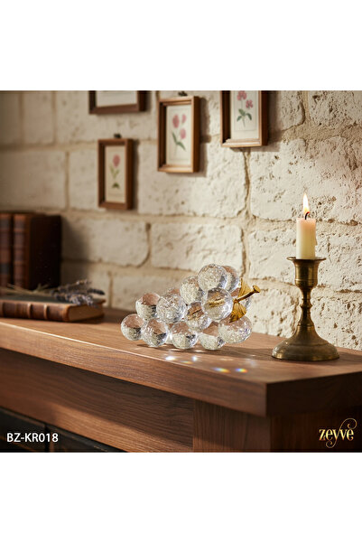 Hinora Kristal Model Salkım Üzüm Dekoratif Süs Büyük Boy 16x9x9cm TEKLİ SATILIR
