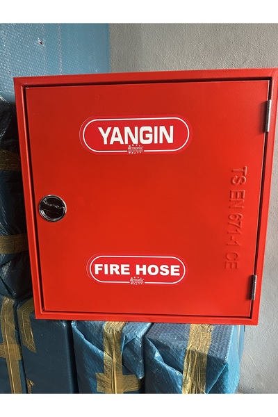 METROPOL yangın dolabı 30 metre 1” kauçuk Hortumlu 1” küresel vanalı yangın d...