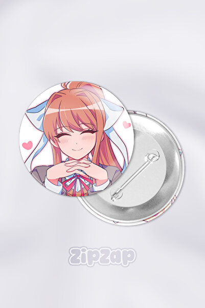 ZipZap DDLC Doki Doki Literature Club Video Oyun Çanta Süsü Rozet İğneli Buto...
