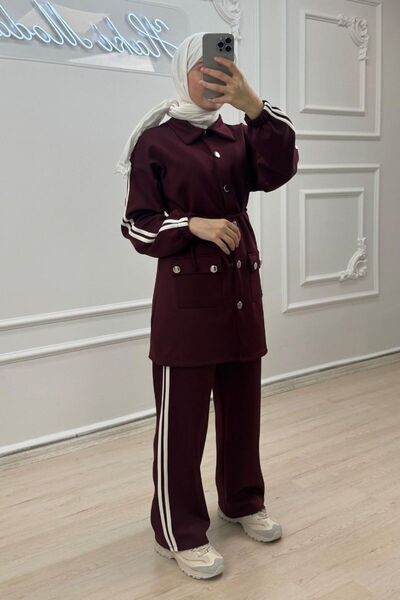 hakimoda بدلة سكوبا مخططة للمحجبات