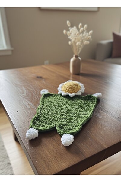 yucin Hand Knitted Baby Sleeping Companion and Mini Blanket | Gift Plush Toy for Newborns