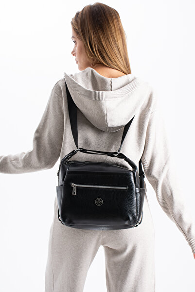 çkn sedat çakan çanta & fular & aksesuar Flat Skin Leather Cross Shoulder and Backpack