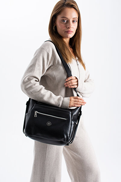 çkn sedat çakan çanta & fular & aksesuar Flat Skin Leather Cross Shoulder and Backpack