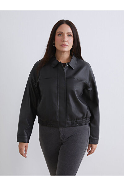 LC Waikiki Блестящи избори от Shining Store | Дамско яке с кожана яка