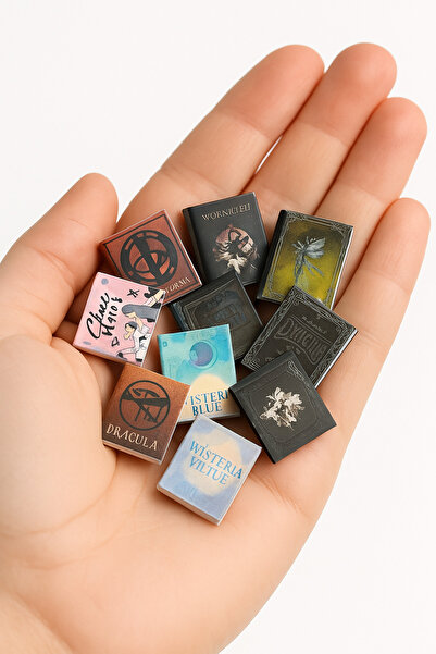 CharmFancy 2 Adet 1:12 Kitap - Bebek Evi Aksesuarları, DIY Mobilya Modeli Min...