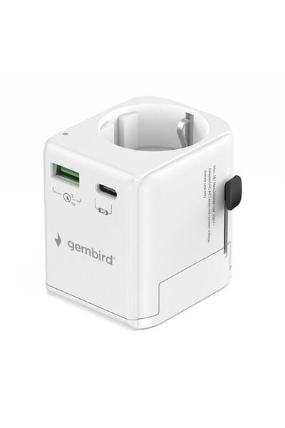 Other Adaptor de alimentare universal de călătorie cu împământare Gembird TPA...