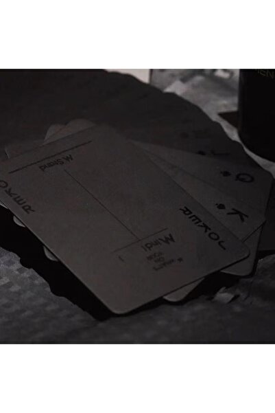 Choice Pure Black Silver Foil Stamped Cardistry Playing Cards, Full Set, Magic Props 54 Pcs Cards 9*6cm