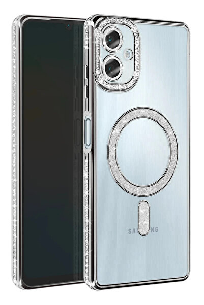 cepmoda حافظة هاتف سامسونج 'A06' بتصميم حجر لامع مع تقنية Magsafe - غطاء فاخر...