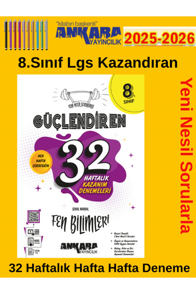 Ankara Yayıncılık Ankara Güncel 8.Sınıf Fen Güçlendiren Fasikül Konu Anlatıml...