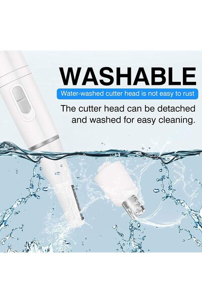 KASTWAVE ماكينة تشذيب شعر الأنف والأذن تعمل بالبطارية للرجال والنساء مع شفرات من الفولاذ المقاوم للصدأ ذات حافتين