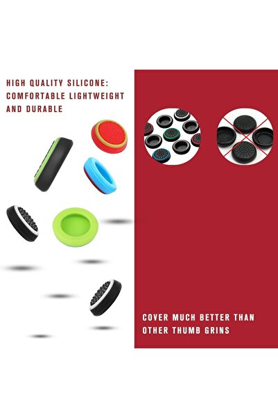 Other أغطية عصا التحكم التناظرية المصنوعة من السيليكون من Obika - 8 أزواج (16...