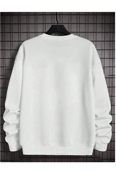 MOONBULL Hanorac pentru bărbați Losangels cu imprimeu Three Thread P bumbac moale cu gât crew