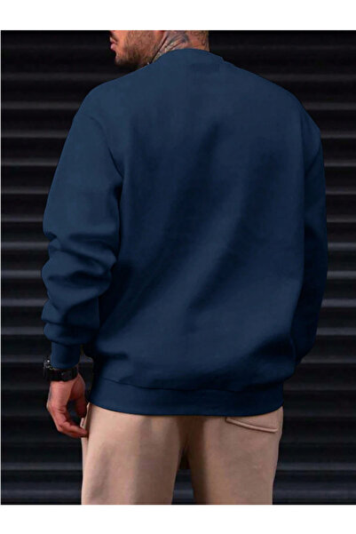 MOONBULL Чоловічий світшот з трикотажу з трима нитками та коміром-стійкою з принтом Losangels