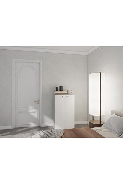 Masif Market 2 Kapaklı Çok Amaçlı Dolap Kül Gri