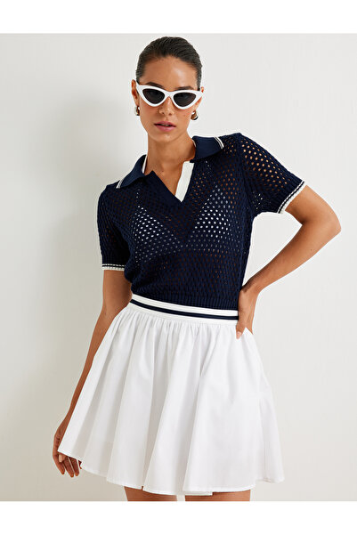 Koton Women's White Mini Balloon Skort