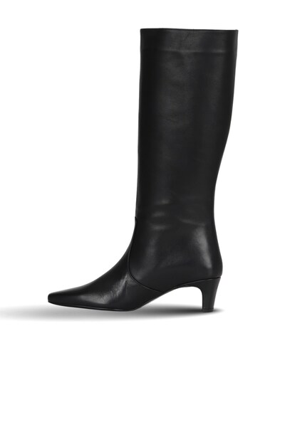 Bueno Shoes Siyah Deri Kadın Topuklu Çizme 39wc2959