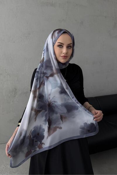 Byedauzunlar Şal de mătase nisipită Roesa gri argintiu