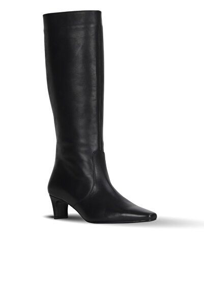 Bueno Shoes Siyah Deri Kadın Topuklu Çizme 39wc2959