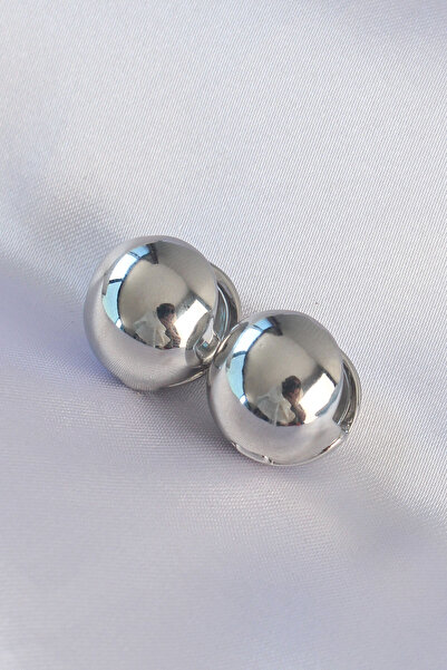Skygo Brass Silver Color Hollow Minimal Heel Stud Earrings - Tj-Bkp8985
