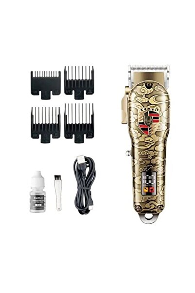 Kemei ماكينة قص الشعر المعدنية الاحترافية KM-2130 مع شاشة LED ملونة