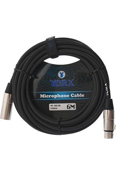 Yorx -Cables MP-280-6M BK Microphone Cable XLR M - XLR F
