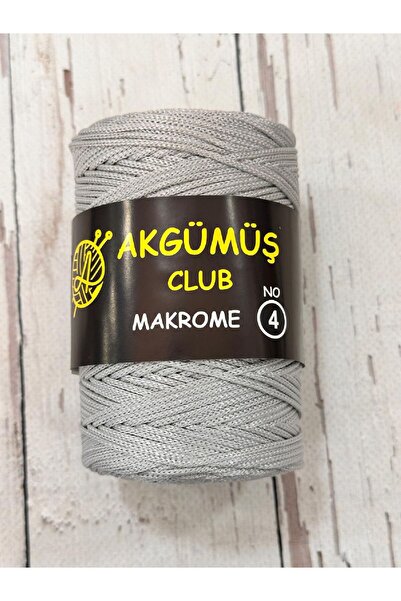 miraylahobi Polyester Makrome No:4 200 gr Akgümüş Clup