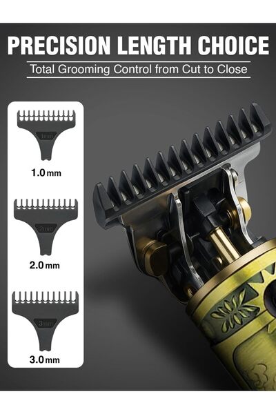 Primo Plus Professional Hair Clipper with LED display Runtime: 180 min Trimmer for Men, Gold