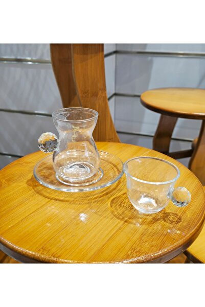 AL OSTORAH طقم كاسات شاي وقهوة كرستال فاخر مكون من36 قطعة