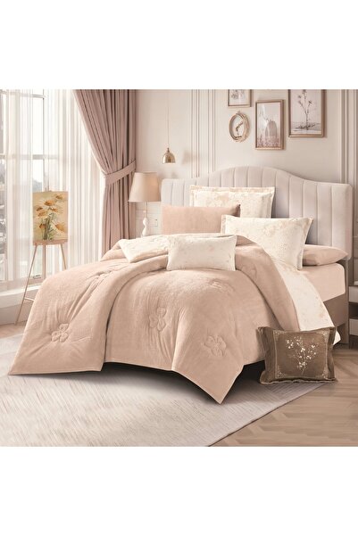 HOURS Horse Winter Bedspread, Fur and Velvet, Heavy Fill, Suitable for Single Bed Size 120 x 200 cm, 4 Pieces, 250 Stitches