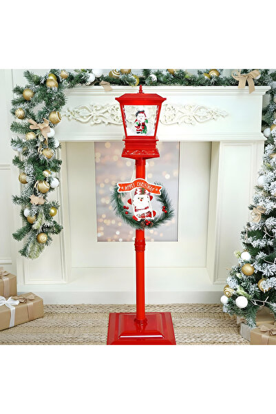 rut&cari felinar stradal cu mos craciun led 106x31x21 rosu