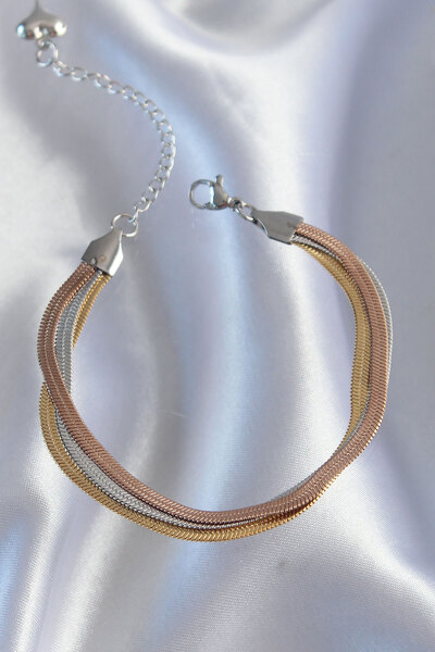 Skygo 316L Steel Colored Italian Chain Model Multiple Bracelet - Tj-Bb6186