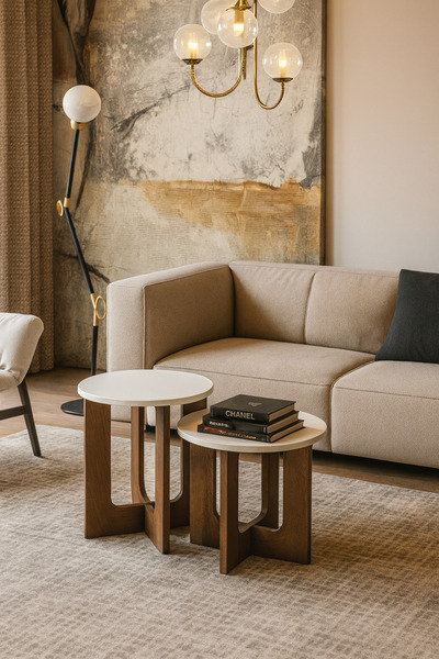 Seyvey Dizayn Cavo 2’li Modern Zigon Sehpa Takımı Mdflam Sehpa