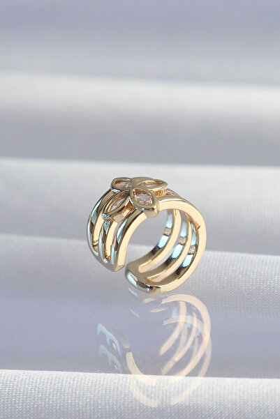 Skygo Brass Gold Color Clover Earcuff Earrings - Tj-Bkp9331