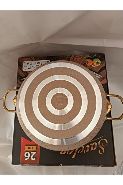 Öncü SAVELON 26cm GRANİT ALTIN KULPLU BASIK TENCERE