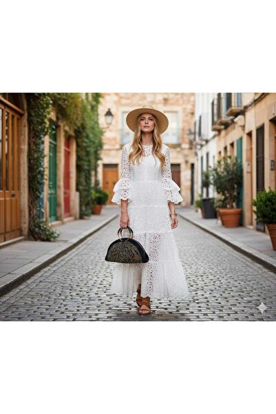 ST Atölye Yuvarlak Bohem Metal Kulp SiyahGold/ Çana Aksesuar Hoby