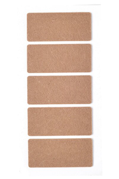 5 Adet Yapışkanlı Sandalye, Masa, Koltuk Altı Parke Koruma Keçesi Büyük, Dikdörtgen, 4 X 9 Cm