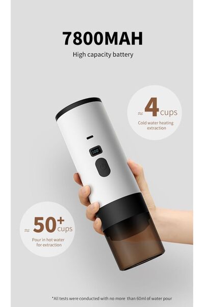 Generic Portable Espresso Machine Self-Heating Electric Battery Nespresso Dolce Gusto Ground Coffee Travel