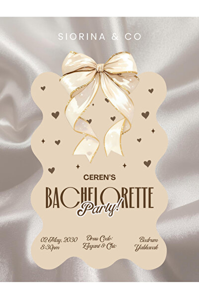 Siorina Co & Event Birthday Party Card Doğum Günü Bride Davetiye Kişiselleşti...