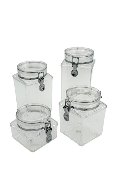 B&D SQUARE ACRYLIC CANISTER 4 PCS