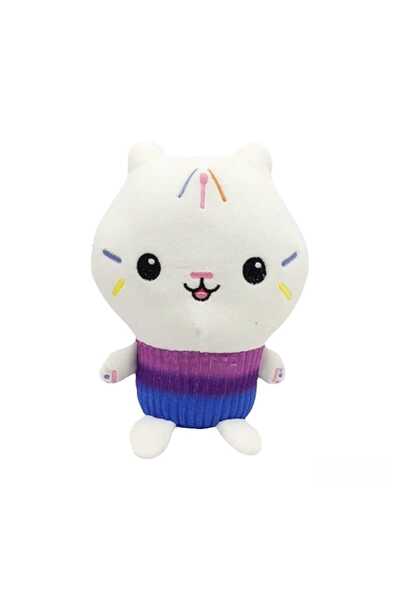 Virtual Trend Jucarie de plus Virtual Trend®, Cakey Cat, Gabby's Dollhouse, alb, albastru, 20 cm