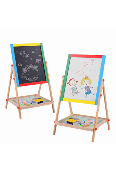 varioshop 2-in-1 Rotating Kids Board — Magnetic and Chalk Sides, Complete Set