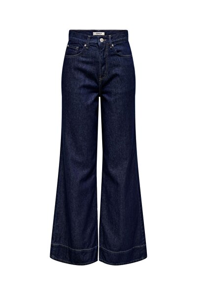 ONLY Jeans mit weitem Bein ONLLINEA Hohe Taille Weiter Beinschnitt Jeans