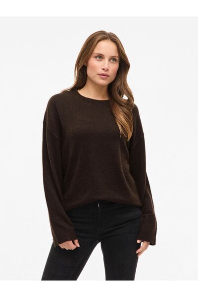 VILA Strickpullover VILIGA Rundhals