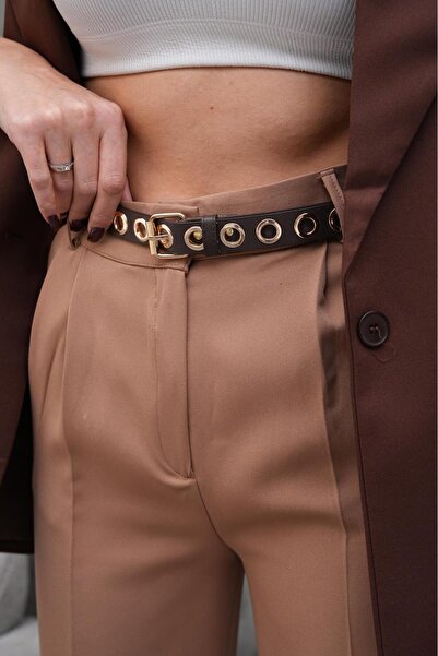 MODAM HİFA Ремінь з капсулами Makara Tokalı Gold для жінок, ремінь для штанів, ремінь для сукні, ремінь з застібками