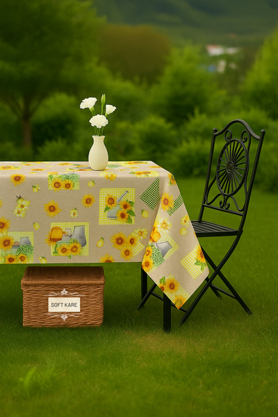 Soft Kare PVC Elyaflı Masa Örtüsü – Silinebilir, Su Geçirmez, Modern Desen, Mutfak ve Yemek Masası İçin