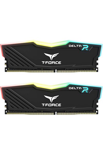 T-Force ذاكرة الألعاب TEAMGROUP Delta RGB DDR4، 2 × 8 جيجابايت، 3600 ميجاهرتز، 288 دبوس DIMM، أسود